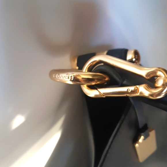 Coach blue/black Nomad hobo leather bag - Picture 7 of 16